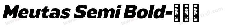 Meutas Semi Bold字体转换